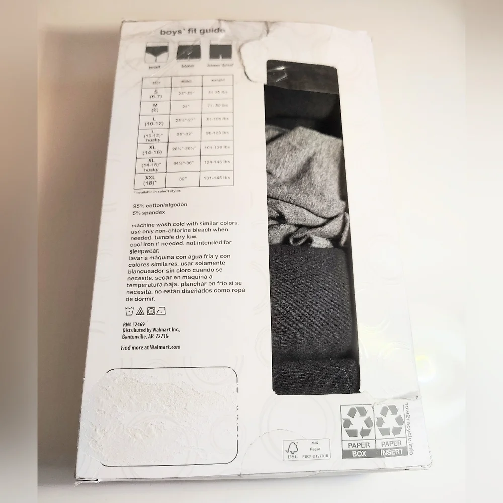 Boys Wonder Nation Black and Gray Boxer Briefs